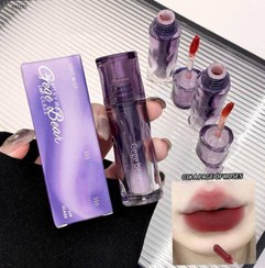 تصویر رژ لب مایع مخملی Gege Bear با پوکه بنفش 