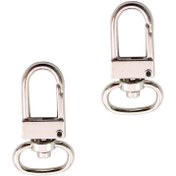 تصویر مدبر کیف ته بیضی فلزی نقره‌ای طول 3.3 سانتی‌متر بسته 2 عددی 