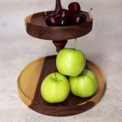 تصویر ظرف پذیرایی دو طبقه چوبی 