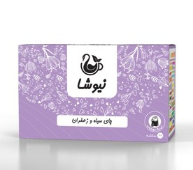 تصویر چای سیاه و زعفران نیوشا (20عددی) Saffron + Black Tea