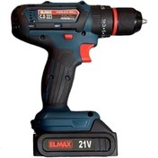 تصویر دریل شارژی چکشی المکس مدل C.D223 با دو عدد باتری ۲۱ ولت 