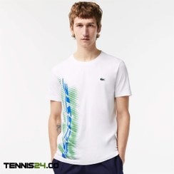 تصویر تی شرت تنیس مردانه لاکست Lacoste Regular Fit- سفید Lacoste Regular Mens T-Shirt-White