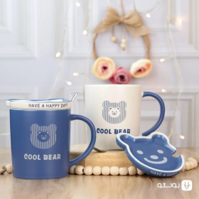 تصویر ماگ درب دار طرح bear 