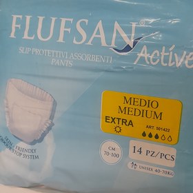 تصویر پوشینه بزرگسال شورتی متوسط اکسترا ۱۴ عددی فلوفسان FLUFSAN