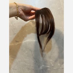 تصویر چتری مو تک گیره ای - قهوه ای تیره 