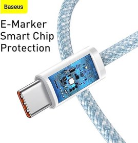 تصویر کابل 1 متری Type-C به Type-C بیسوس مدل Dynamin 3 Series 