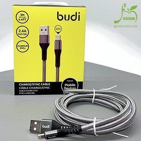 تصویر کابل شارژ BUDI لایتنینگ آیفونی مدل M8J197L طول 2 متری M8J197L cabel