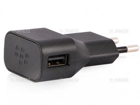 تصویر شارژر و کابل اصلی بلک بری Blackberry RM0318 Travel Charger Adapter 1.3A Micro USB Cable 