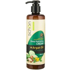 تصویر کرم مرطوب کننده شون عصاره خیار و آرگان 300 میل SCHON Deep Hydrating Cream  Cucumber Extract + aloe vera + Argan Oil 300ml