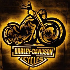 تصویر تابلو بک لایت موتور هارلی دیویدسون 