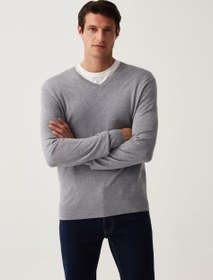 تصویر پلیور یقه V برند ovs V-neck pullover