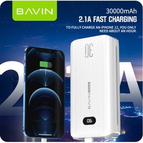تصویر پاوربانک چراغ قوه دار باوین (BAVIN) مدل PC071S 30000mAh 