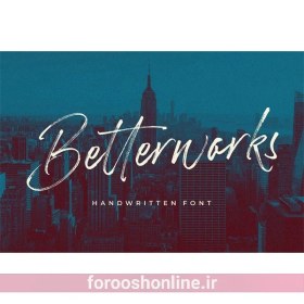 تصویر فونت قلمویی betterworks یک فونت فانتزی انگلیسی مناسب تیتر، کاور، تبلیغاتی 