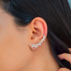 تصویر گوشواره ایرکاف جوانه گندم YSX earcuff diamond cluster ysx