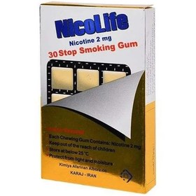 تصویر آدامس ترک سیگار Nicolife Stop Smoking Gum Nicotine 2mg 30