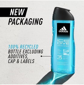 تصویر ژل دوش شفاف آیس دایو ۴۰۰ میلی‌لیتر برند Adidas Ice Dive Shower Gel Clear 400ml