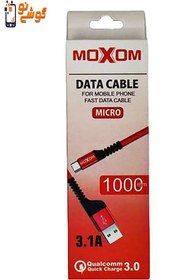 تصویر کابل تبدیل USB به microUSB موکسوم مدل 3.1A طول 1 متر MOXOM FAST DATA CABLE micro