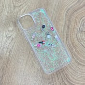 تصویر قاب گوشی آکواریومی مدل لوازم لوازم آرایشی مناسب برای گوشی ها iphone13/14 