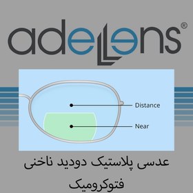 تصویر عدسی دودید فتوکروم bifocal 1.56 عادل لنز 