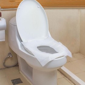 تصویر روکش توالت فرنگی قابل حل در آب 3 عددی (کارتن 180 عددی) Toilet seat cover 3pcs