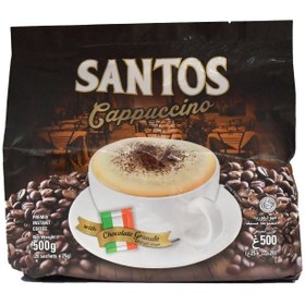 تصویر کاپوچينو سانتوس بسته 20 عددی SANTOS مدل Cappuccino Santos Cappuccino Premix Instant Coffee with Choco Granule 20 Sachets