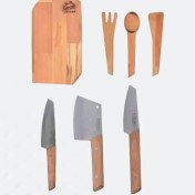 تصویر ست تخته و چاقو مدل هفت تکه ژاپنی 