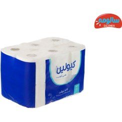 تصویر دستمال توالت رولی کیولین بسته 12 عددی 