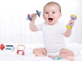 تصویر ست جغجغه و دندان‌گیر هولا ۵ عددی ورزشی 