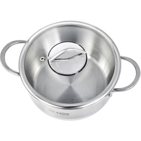 تصویر قابلمه تک استیل ام جی اس سایز 24 کد PS4112 mgs single steel pot size 24 code ps4112