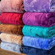 تصویر پتو زنبق یکنفره(ضخیم) گل برجسته 