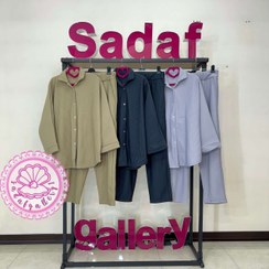 تصویر ست فیتیله ای تونیک و‌شلوار اسپورت دررنگبندی متنوع فری سایز از 36 تا 46 کد 1450306 