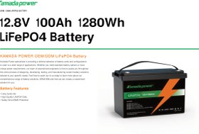 تصویر باتری لیتیوم فسفات آهن Kamada Power مدل 12.8V 100Ah بیش از 6000 سایکل Kamada Power LiFePO4 Battery 12.8V 100Ah (1.28kWh)