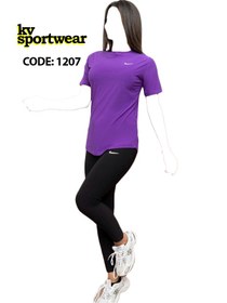 تصویر ست تیشرت لگ ورزشی زنانه NIKE کد 001 Nike womens sports leg tshirt set code 001