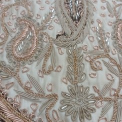 تصویر رومیزی سرمه ملیله دوزی سه تکه کار دست هندی مدل دابکا 
