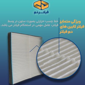 تصویر فیلتر کابین فیلتر دم مدل توری کد G8113110-F مناسب برای لیفان 820 