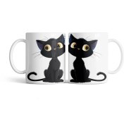 تصویر ماگ گربه سیاه کد M39 