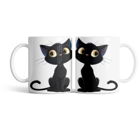 تصویر ماگ گربه سیاه کد M39 