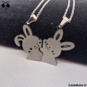 تصویر گردنبند ست خرگوش با مزه بسته 2 عددی 