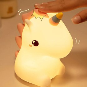 تصویر چراغ خواب فانتزی سیلیکونی مدل یونیکورن (اسب تک شاخ) unicorn-night-light