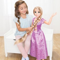 تصویر عروسک 80 سانتی راپونزل دیزنی Disney Princess به همراه اکسسوری 