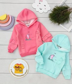 تصویر هودی دخترانه خرگوشی 030 Bunny girl hoodie