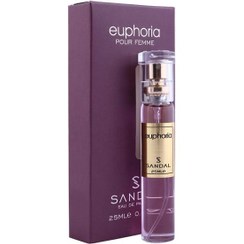 تصویر عطر جیبی زنانه صندل مدل euphorio حجم 25 میلی لیتر ادکلن زنانه euphorio برند صندل حجم 25میل