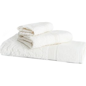 تصویر ست حوله سه تکه پریمیوم 100% پنبه ای اوپوس برند soley | Opus | 100% Cotton Premium 3-Piece Towel Set