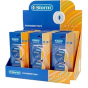 تصویر چسب نواری فانتزی رنگی 1/8سانت 20یارد بسته2عددی استورم کدHL-102537 (24 تایی) 