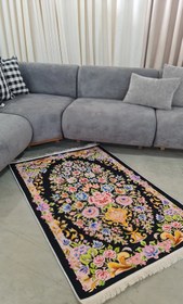 تصویر فرشینه طرح ابریشمی کد A007 درجه یک ضد لغزش - 300 * 200 سانتی متر ( 6 متری ) 