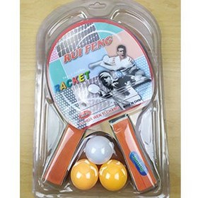 تصویر راکت پینگ پنگ جفتی توپدار Rui Feng Rui Feng double ball ping pong racket