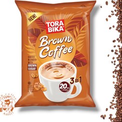 تصویر قهوه 1 ىر3 تورابیکا همراه با شکر قهوه ای 500 گرم 20 عددی TORA BIKA TORABIKA brown coffe 3 in 1 with brown sugar 500 g 20 sachet