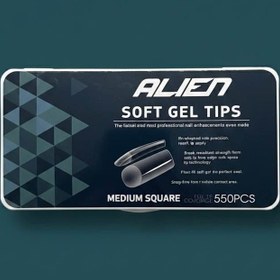 تصویر ژل تیپس الین مدل medium square Soft Gel Tips