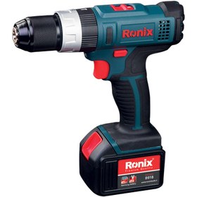 تصویر دریل پیچ گوشتی چکشی رونیکس مدل 8618 - با ست مته و بیت ویوارکس 