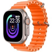 تصویر ساعت هوشمند مدل T1000ULTRA2 ORIG دارای قابلیت های صفحه نمایش لمسی، صفحه نمایش رنگی بند سیلیکون 